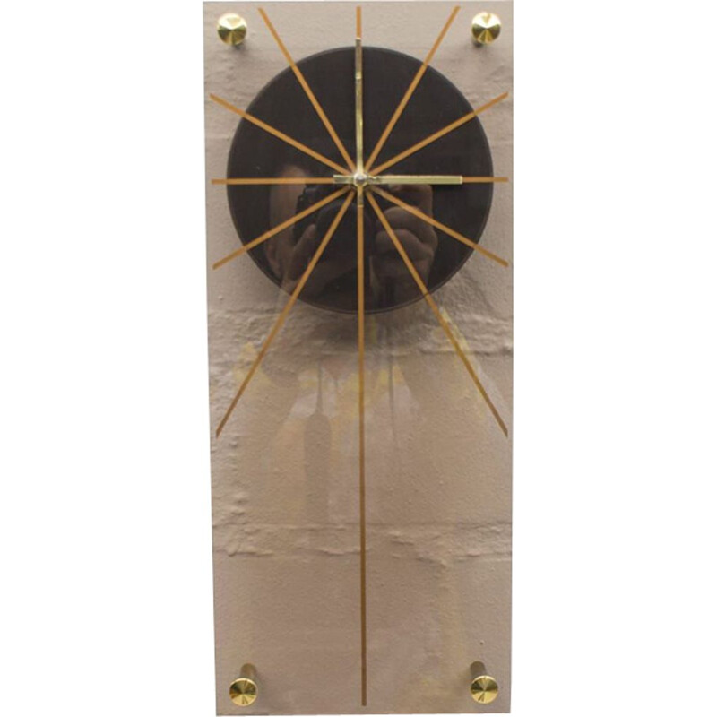 Vintage wall clock in plexiglas