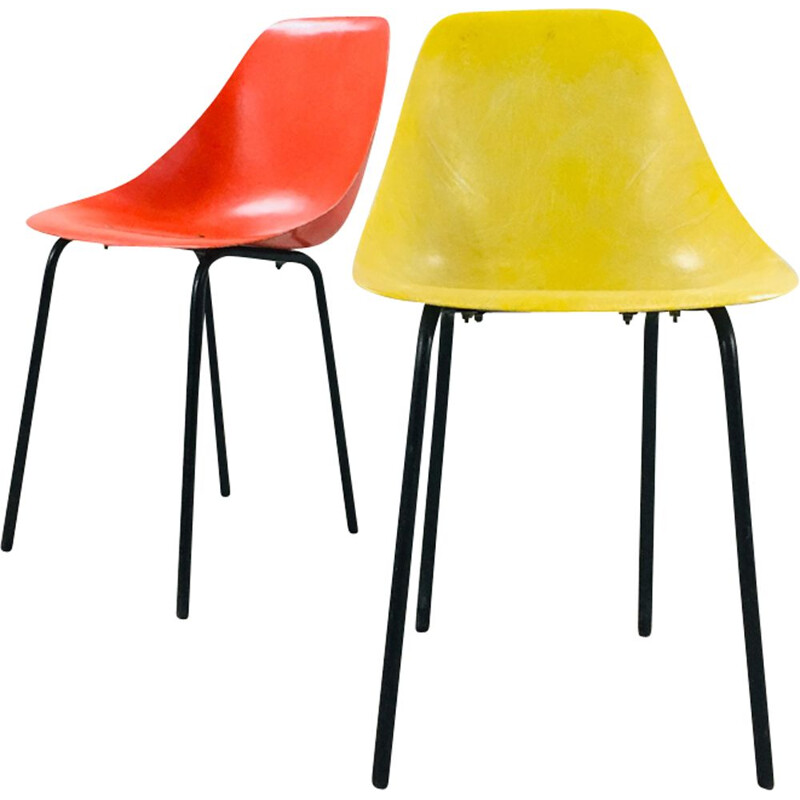 Set of 2 Ladybug chairs by René-Jean Caillette