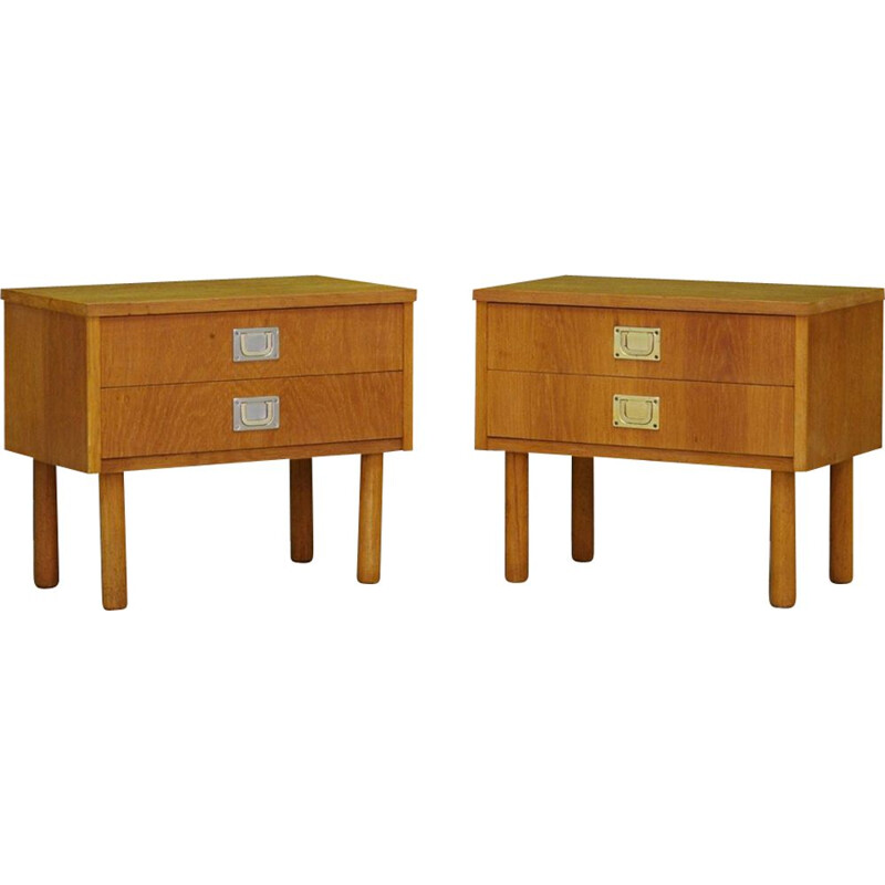 Set of 2 Scandinavian cabinets in ashwood