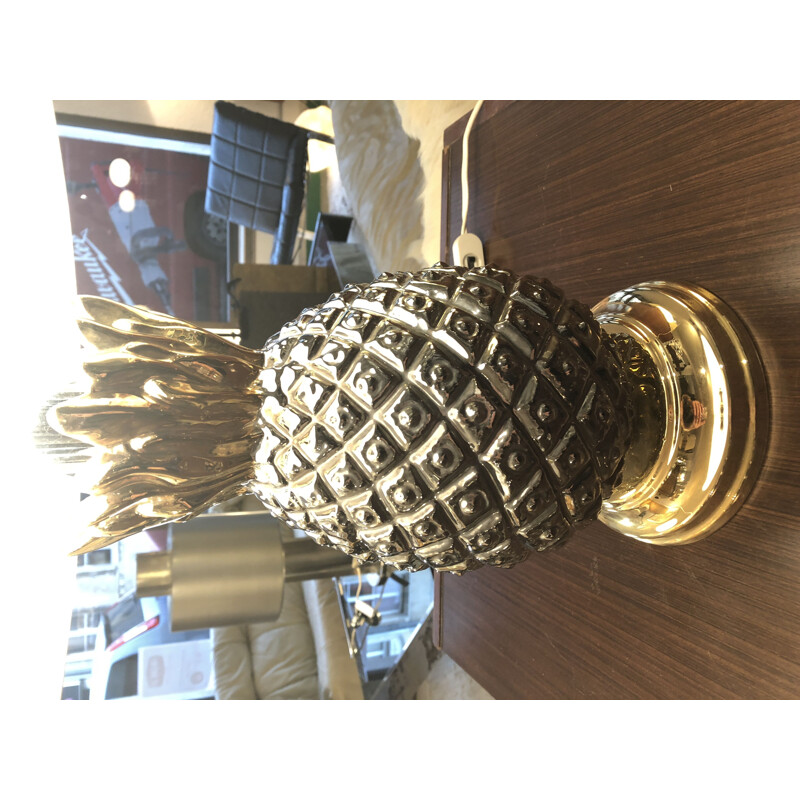 Lampe vintage en céramique ananas