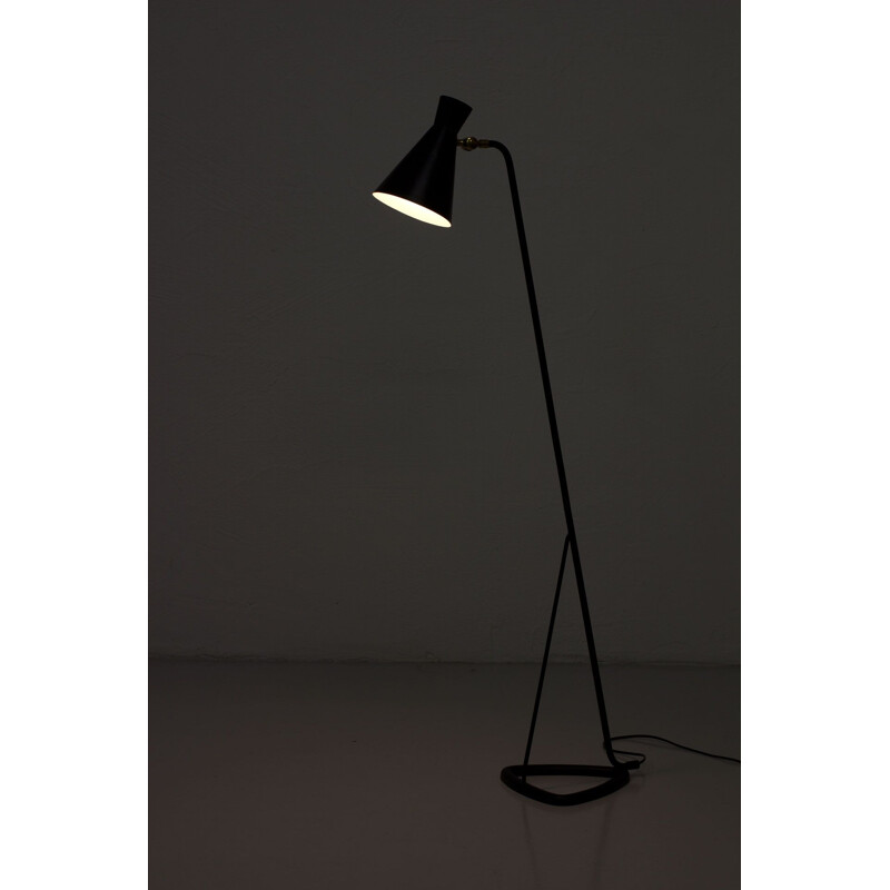 Vintage floor lamp in metal from Falkenbergs Belysning