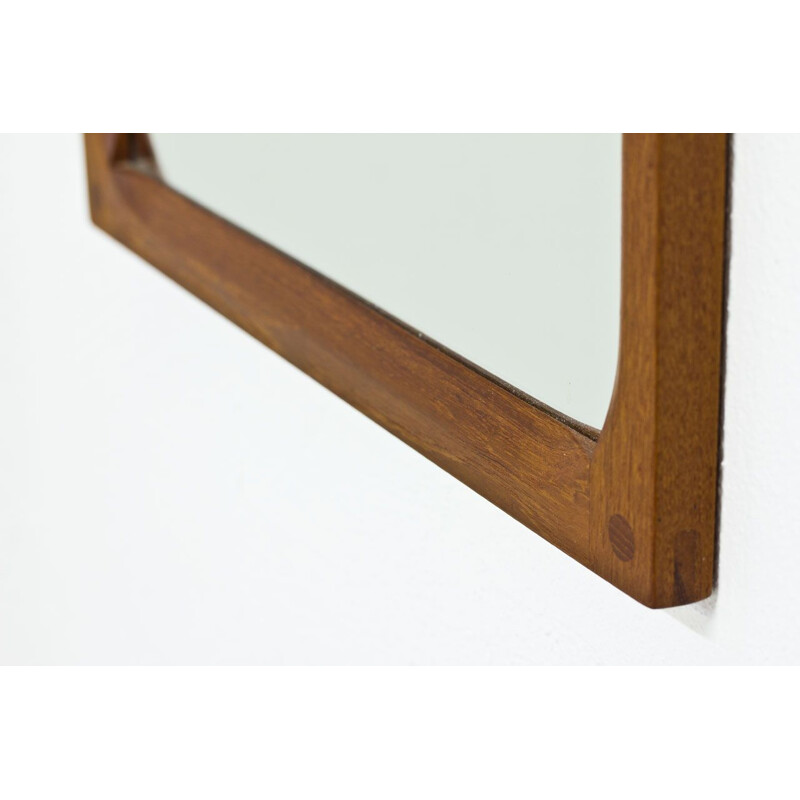 Vintage teak wall mirror by Kai Kristiansen for Aksel Kjersgaard