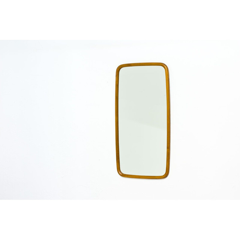 Vintage Swedish teak wall mirror from Fröseke