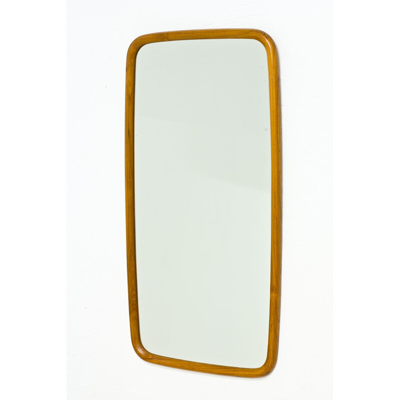 Vintage Swedish teak wall mirror from Fröseke