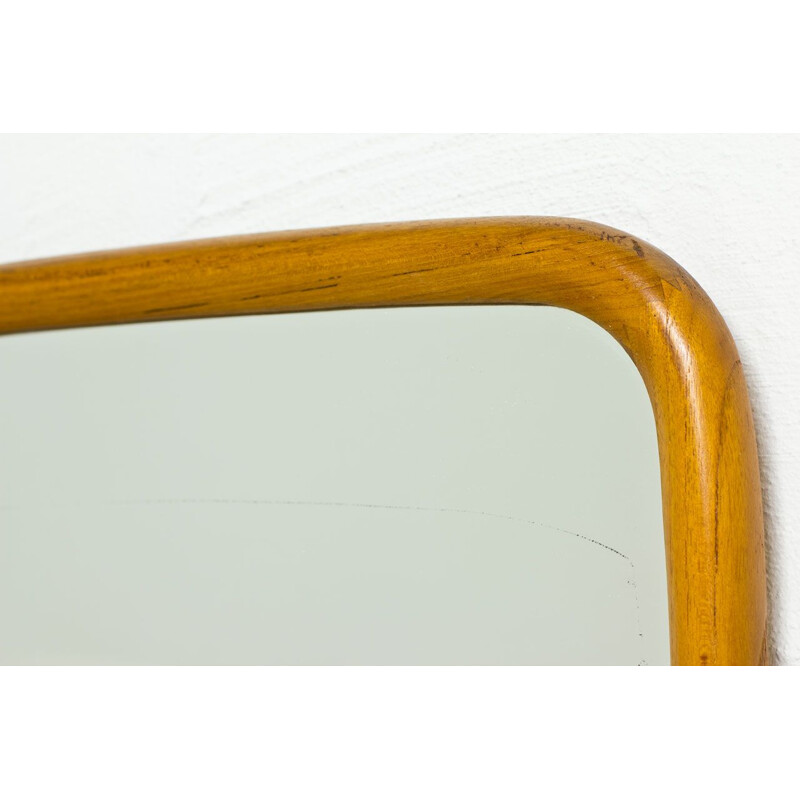 Vintage Swedish teak wall mirror from Fröseke