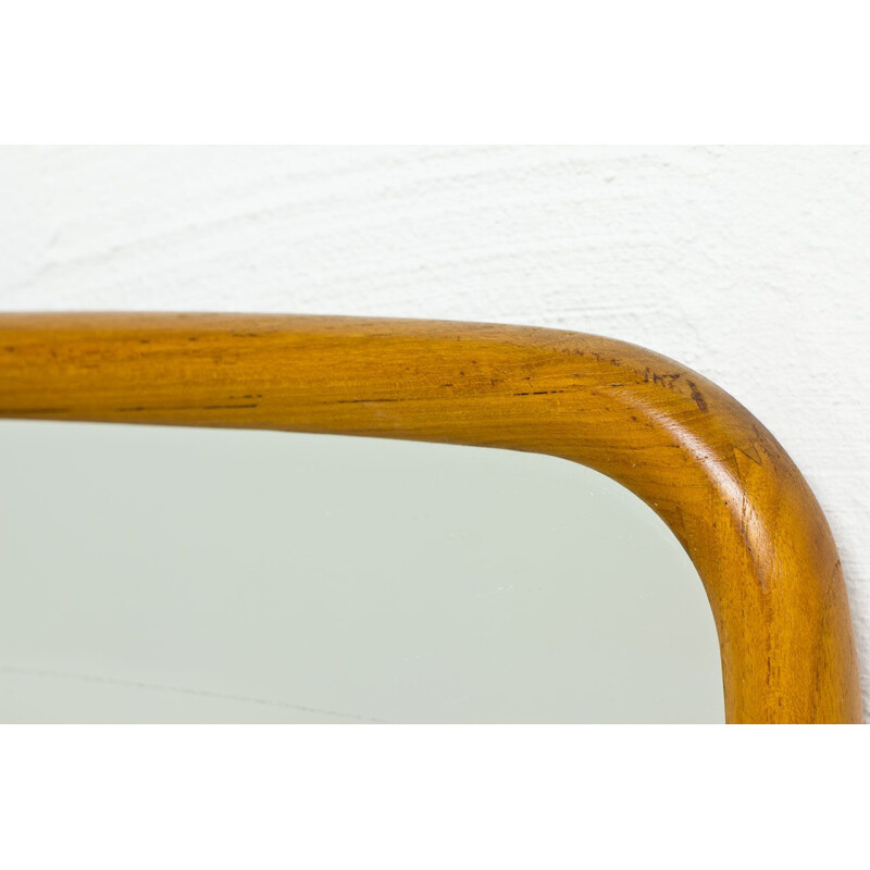 Vintage Swedish teak wall mirror from Fröseke