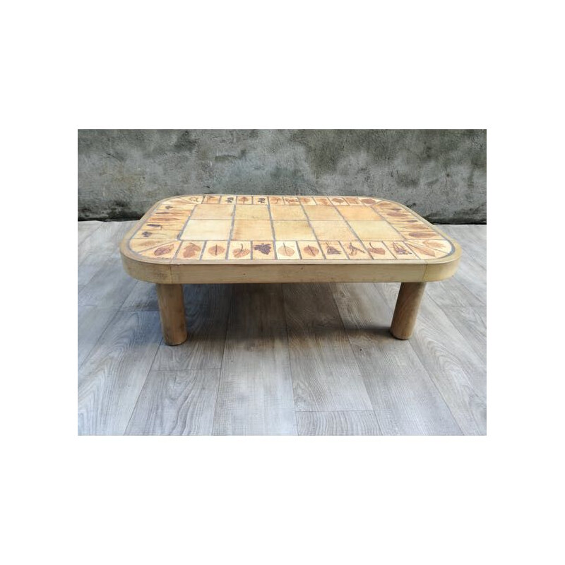 Vintage coffe table Garrigue by Roger Capron