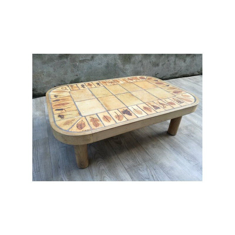 Vintage coffe table Garrigue by Roger Capron