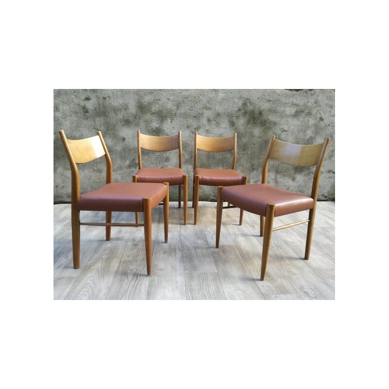 Suite aus 4 italienischen Vintage-Stühlen von Gessef