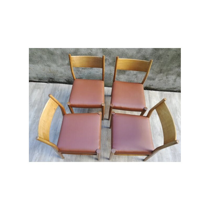 Conjunto de 4 sillas italianas de época de Gessef