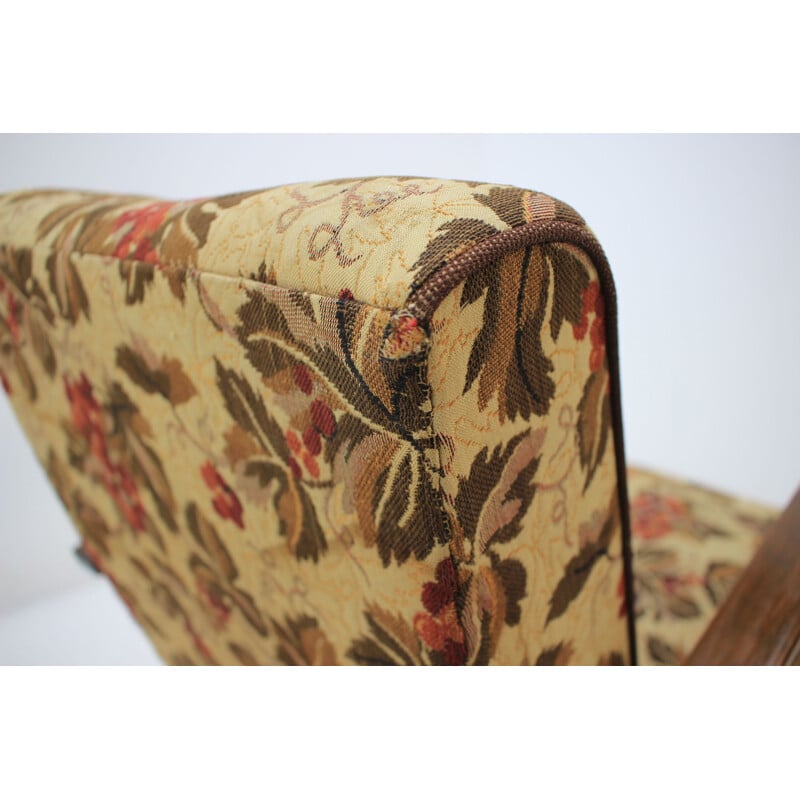 Set of 2 armchairs in fabric by Jindřich Halabala