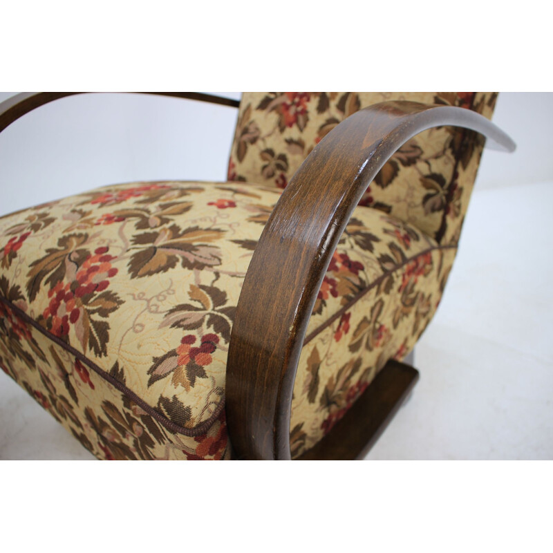 Paire de fauteuils vintage en tissu par Jindřich Halabala