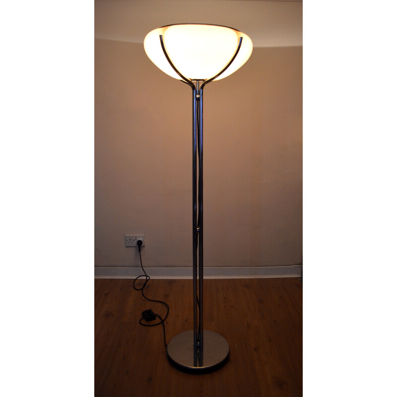 Italian floor lamp in chromium and plastic, Gae AULENTI - 1974s