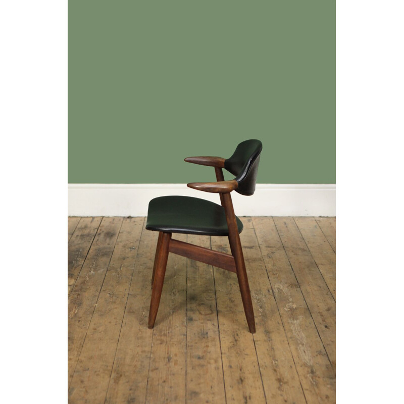 Vintage black chair in teak by Tijsseling 