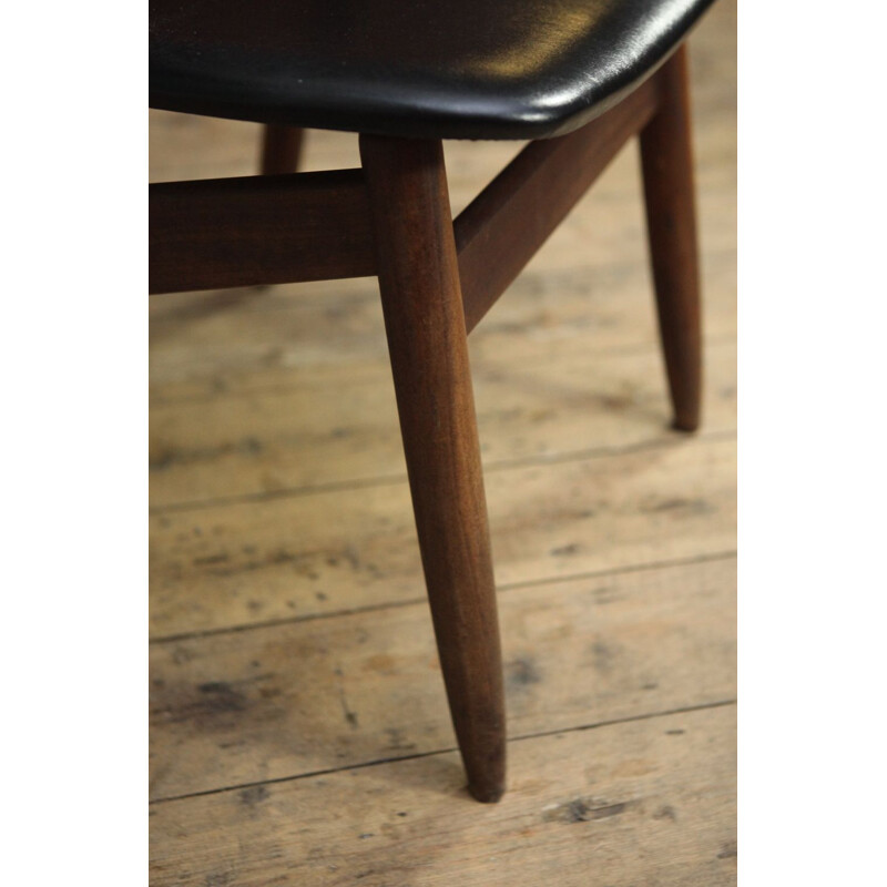 Vintage black chair in teak by Tijsseling 