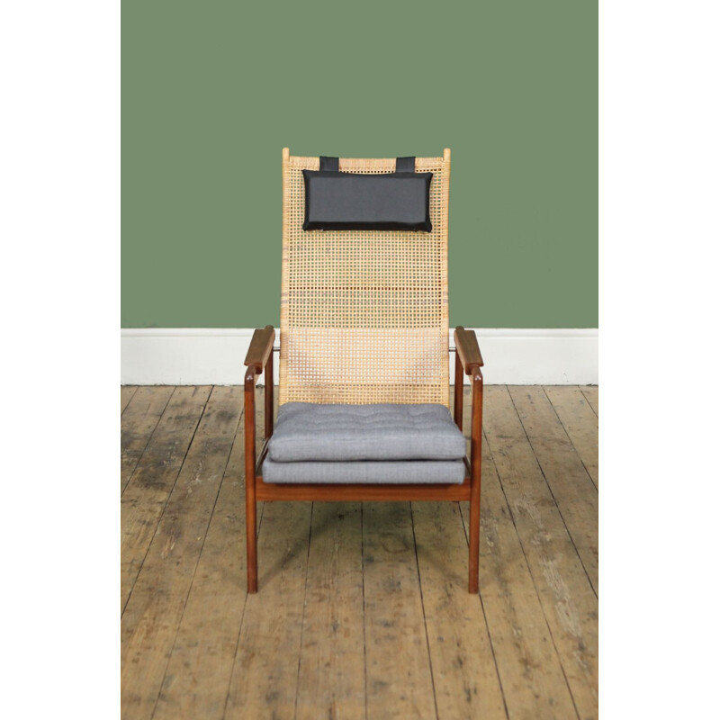 Vintage rattan armchair by P.J. Muntendam
