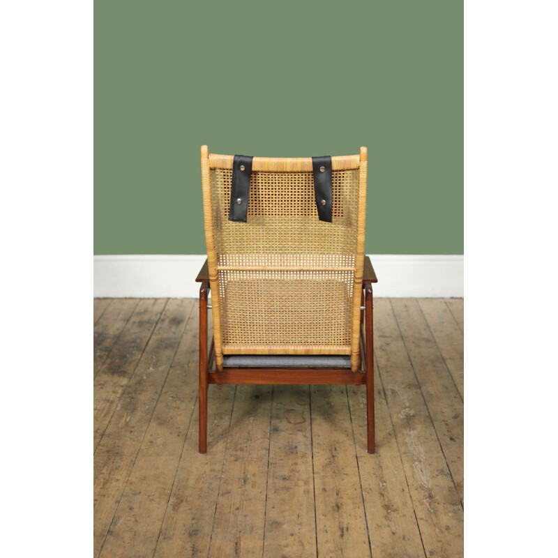 Vintage rattan armchair by P.J. Muntendam