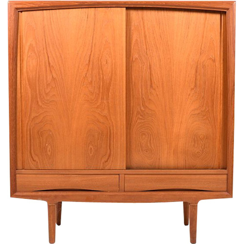 Vintage Danish highboard in teak by Gunni Omann for ACO