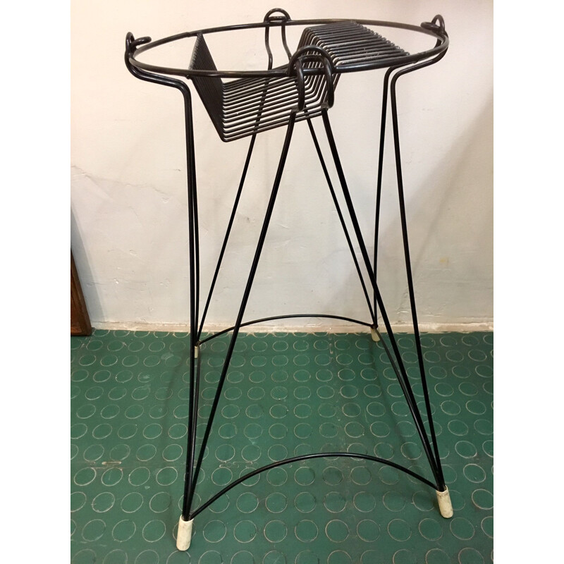 Vintage black dressing table in steel