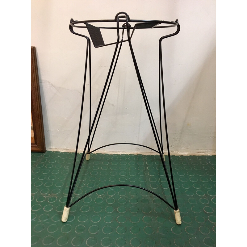 Vintage black dressing table in steel
