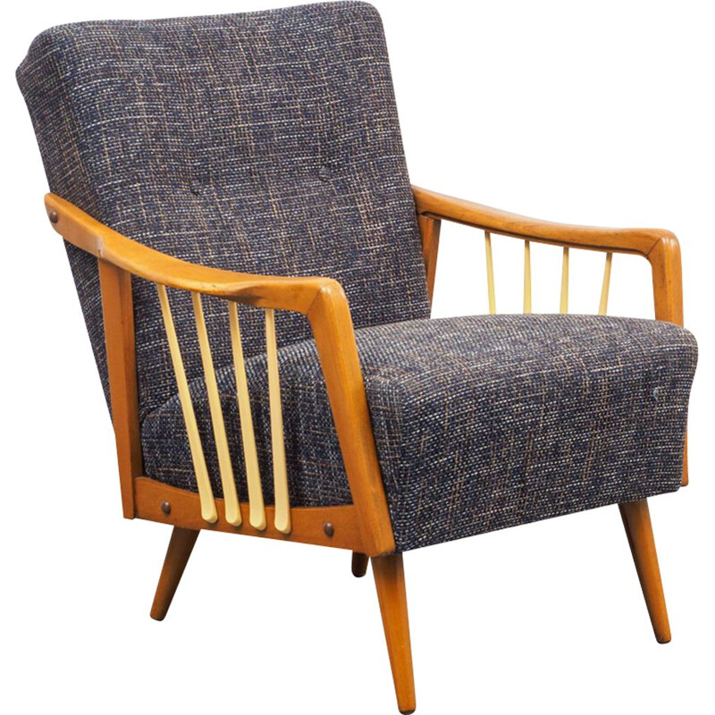 Vintage German armchair in solid beech wood