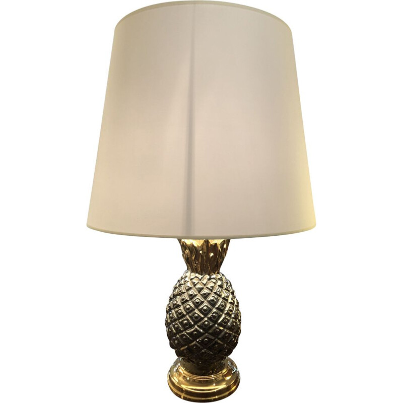 Lampe vintage en céramique ananas