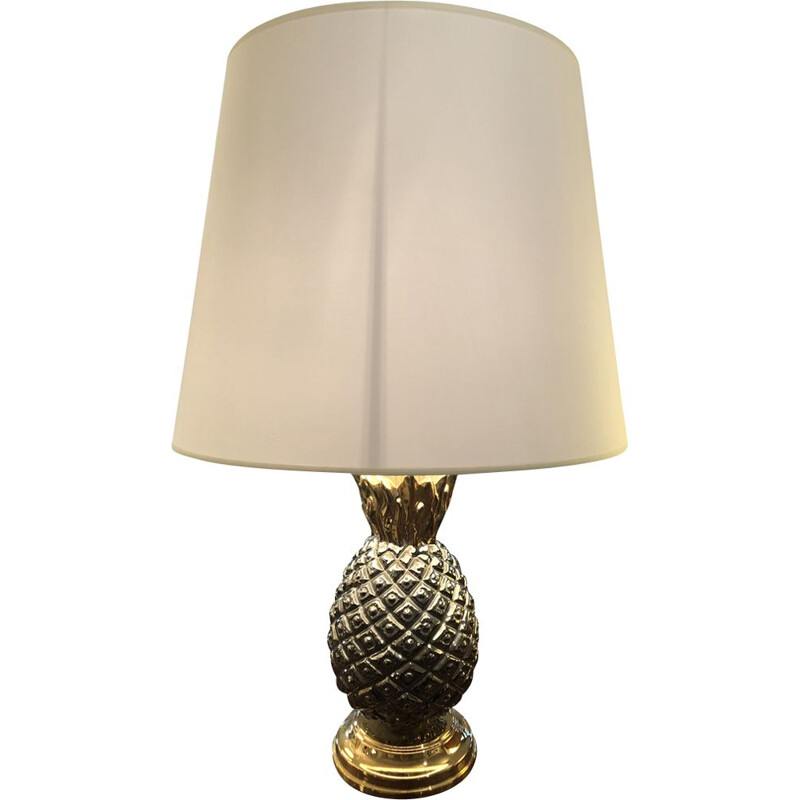 Vintage ceramic pineapple lamp