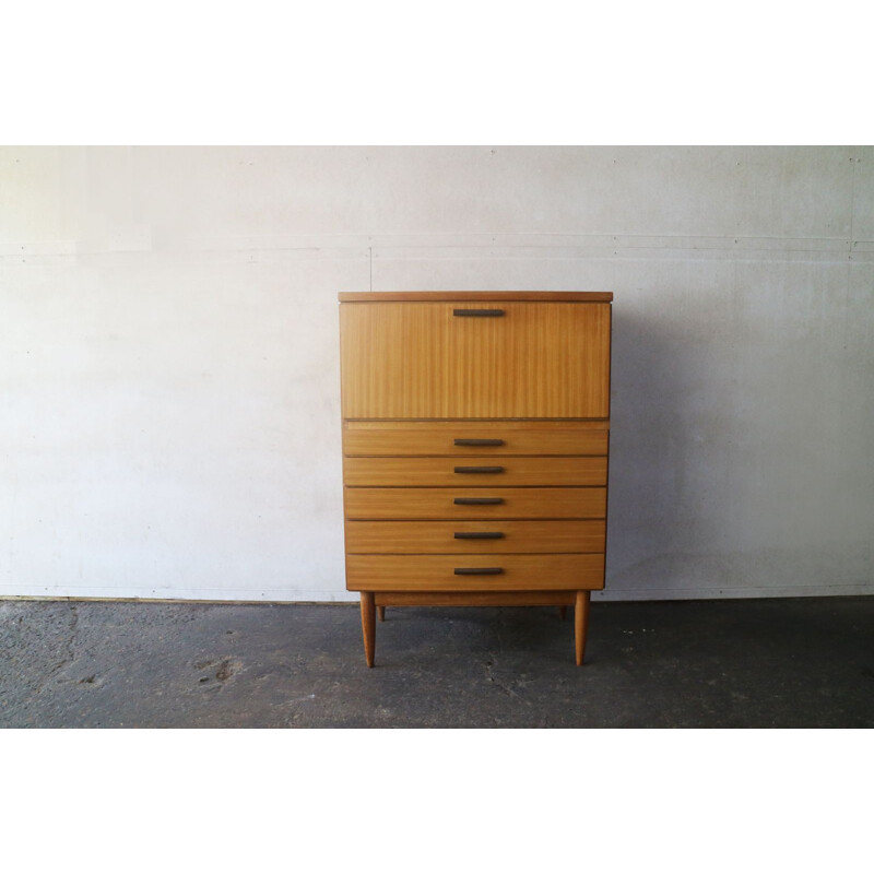 Vintage Belgian secretary in teak