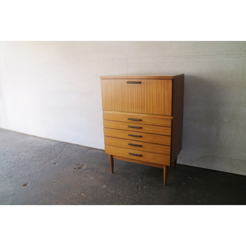 Vintage Belgian secretary in teak