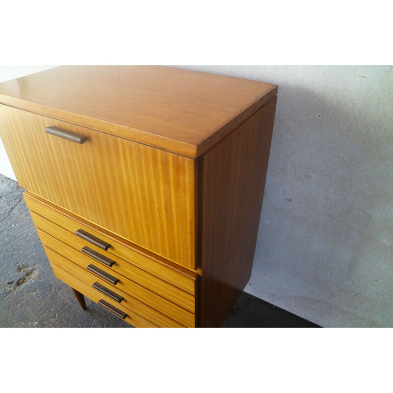 Vintage Belgian secretary in teak