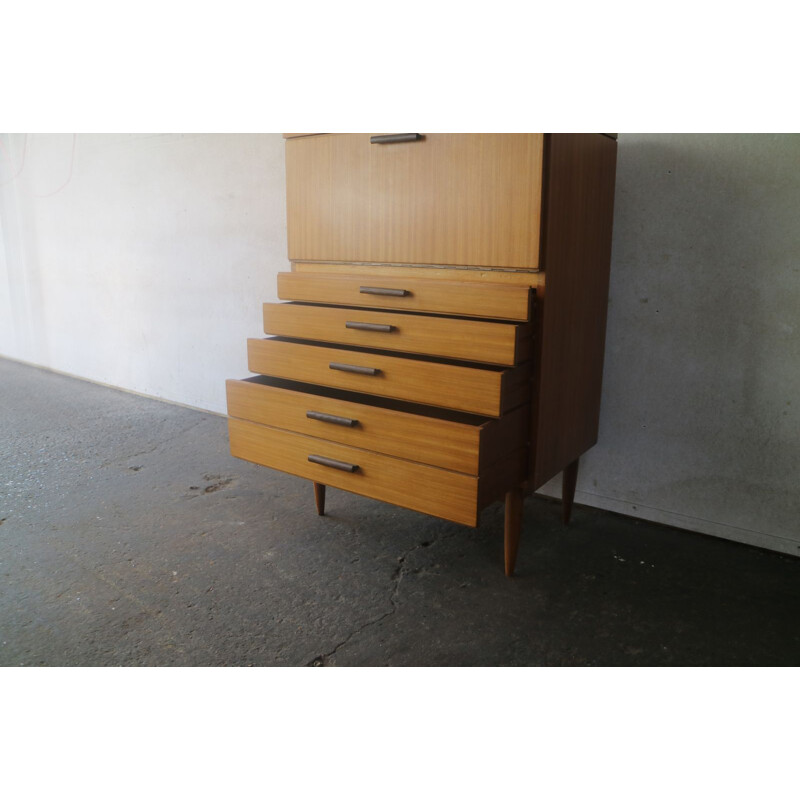 Vintage Belgian secretary in teak