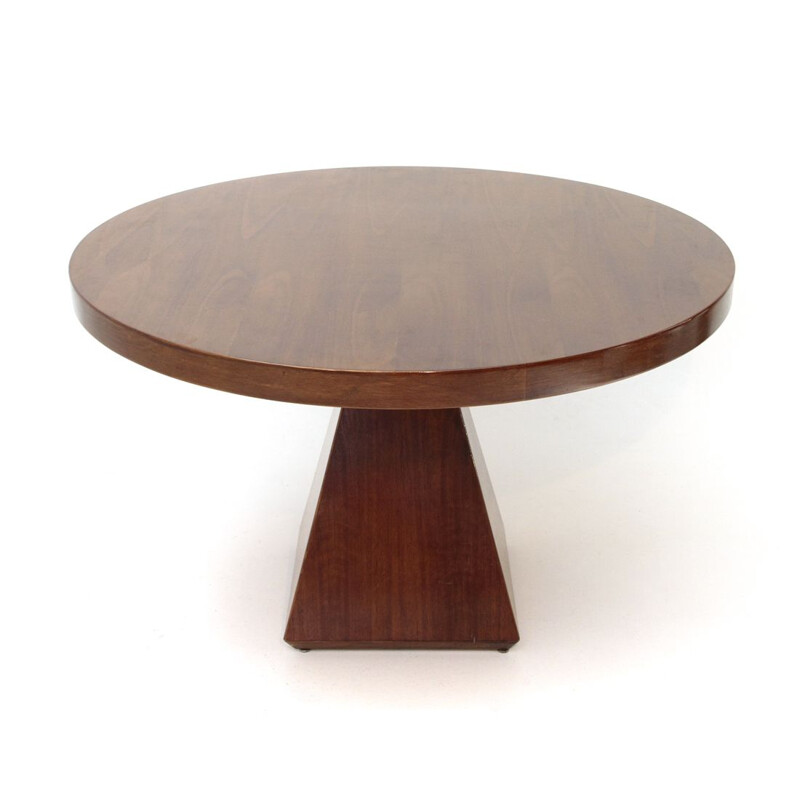 Vintage Italian circular dining table by Vittorio Introini for Saporiti