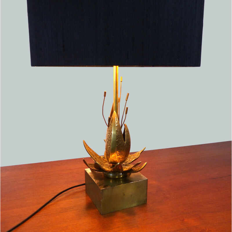 Vintage table lamp "flower" in solid brass