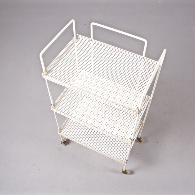 Vintage Dutch trolley in perforated metal