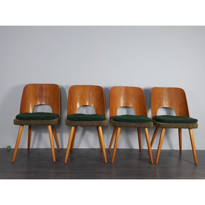 Set of 4 vintage Czech chairs by Tatra