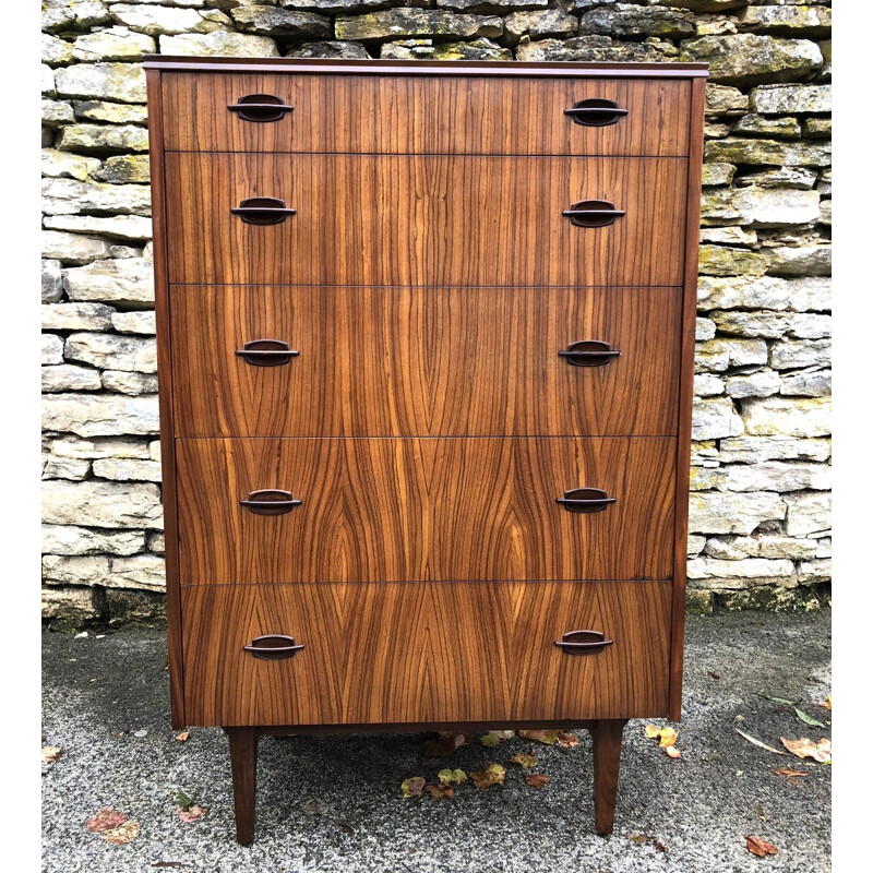 Vintage scandinavian chest of drawers in rosewood 1960