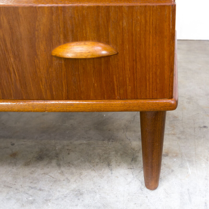 Vintage teak veneer seven drawer cabinet 1960