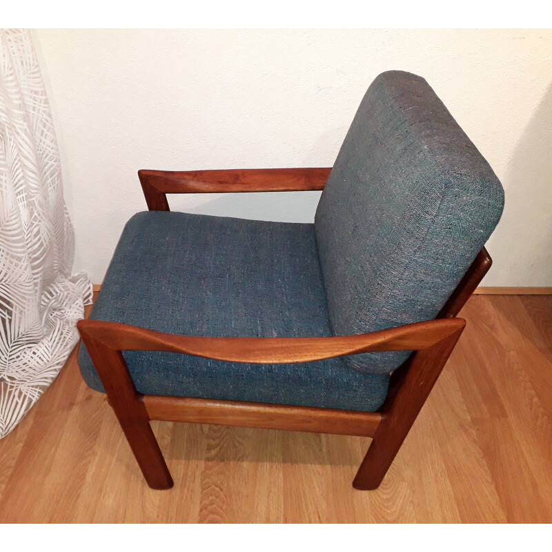 Pair of vintage scandinavian armchairs for Eilersen in teak