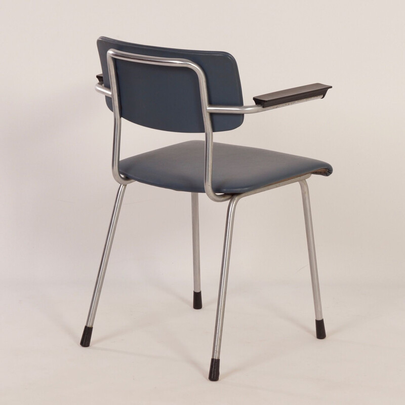 Vintage tubular chair with armrest model 1235 by Gispen