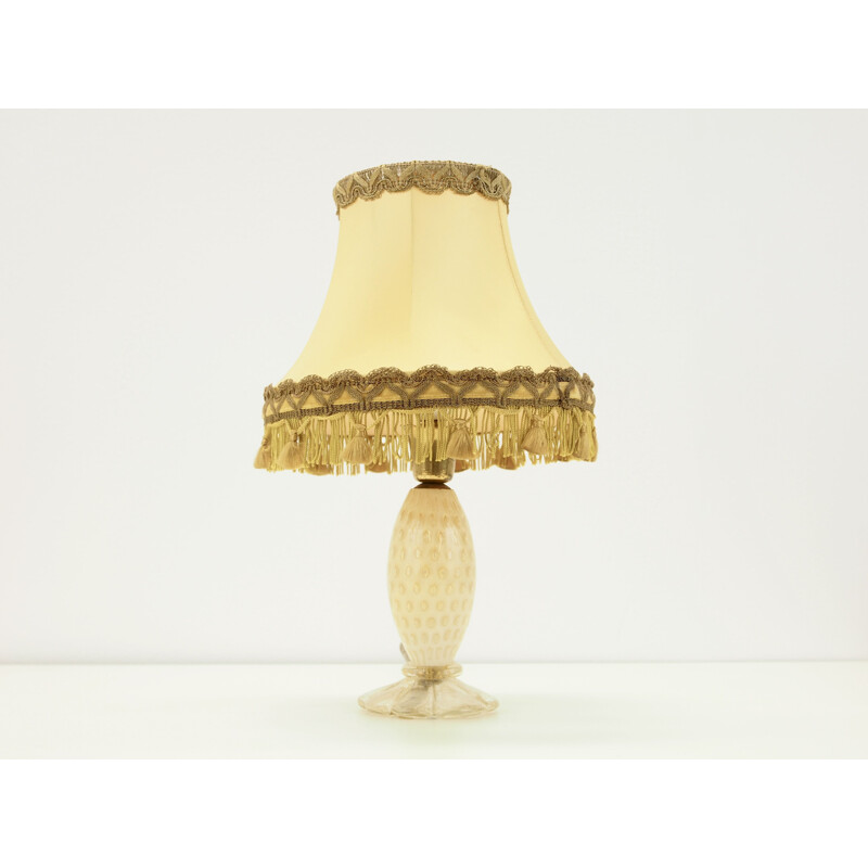 Vintage lamp  in Murano glass by Barovier and Toso Cordonato d'oro