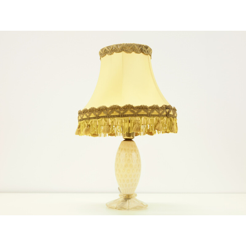 Vintage lamp  in Murano glass by Barovier and Toso Cordonato d'oro