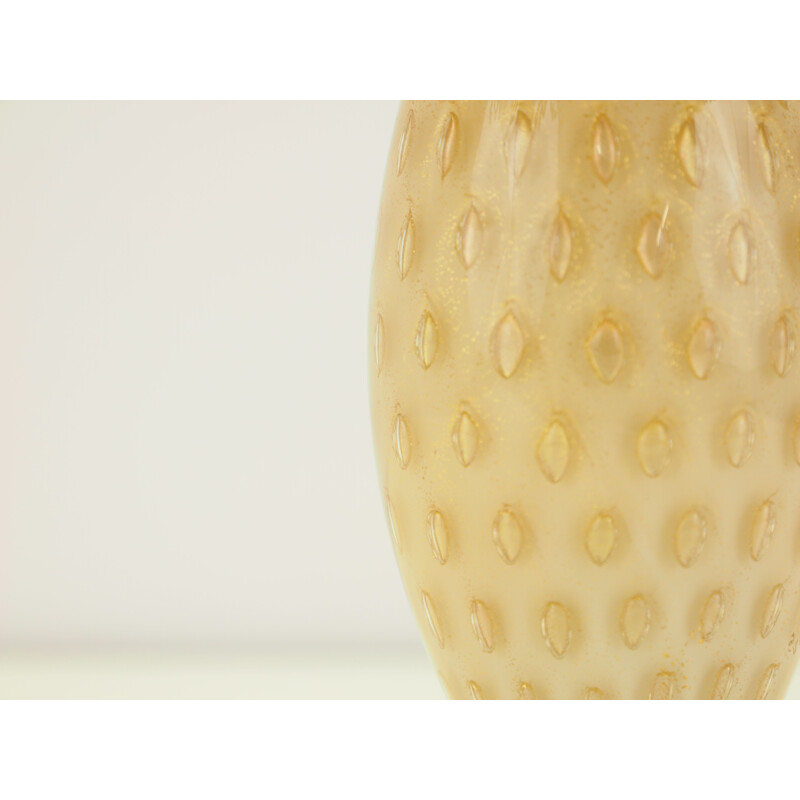 Lampe vintage en verre de Murano par Barovier et Toso Cordonato d'Oro