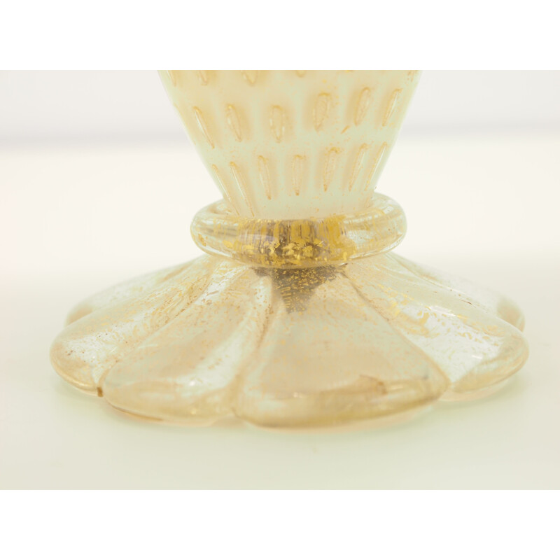 Lampe vintage en verre de Murano par Barovier et Toso Cordonato d'Oro