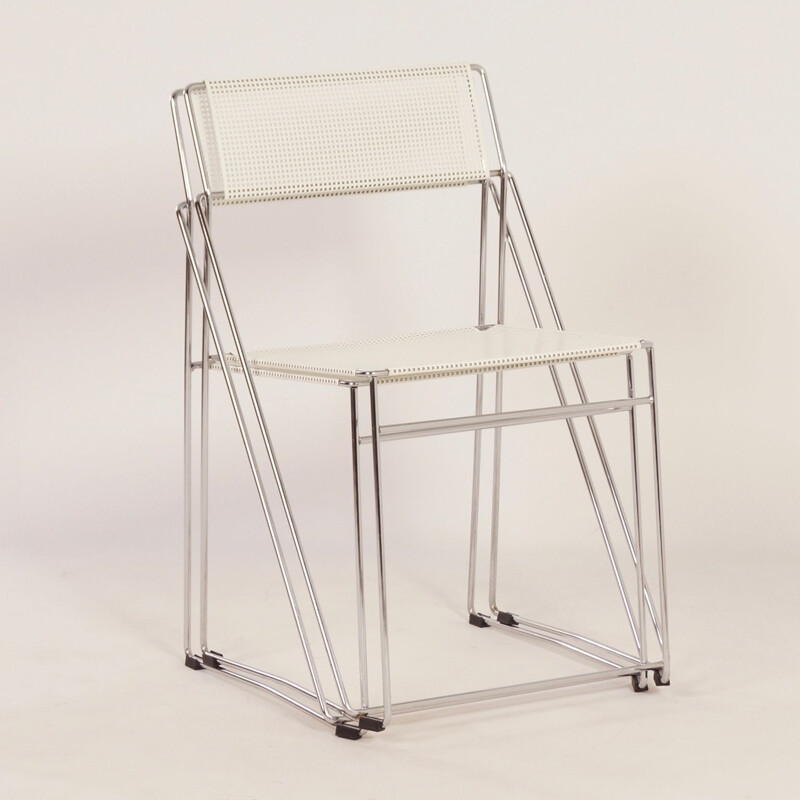 Set of 2 vintage chair Nuova X-line by Niels Jørgen Haugesen for Hybodan