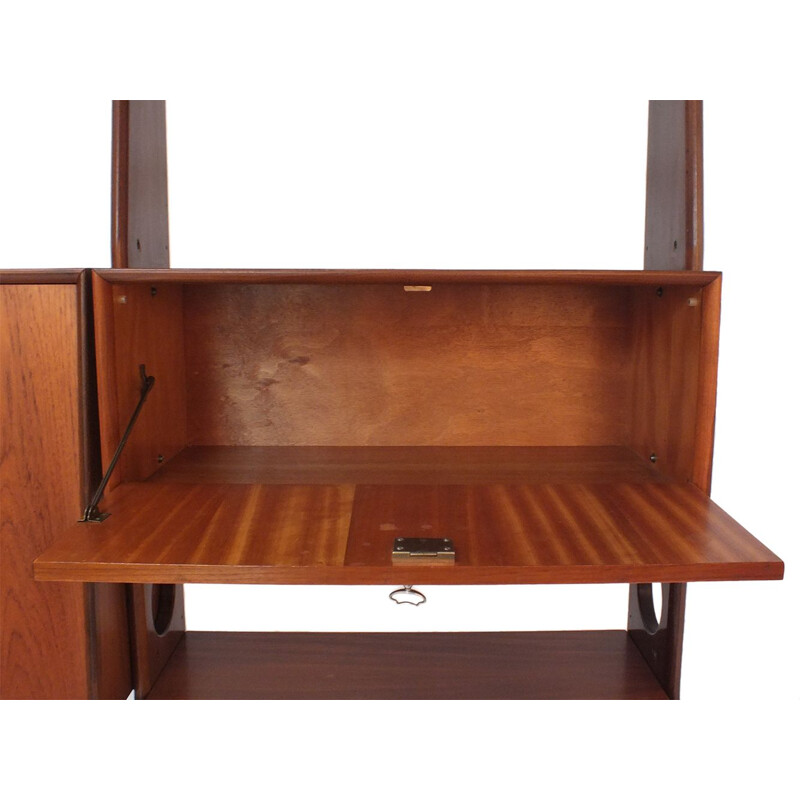 Vintage wall unit in teak wood