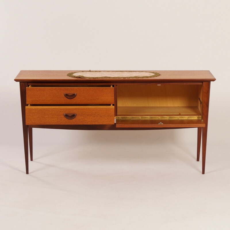 Vintage teak dressing table by Louis van Teeffelen for Wébé