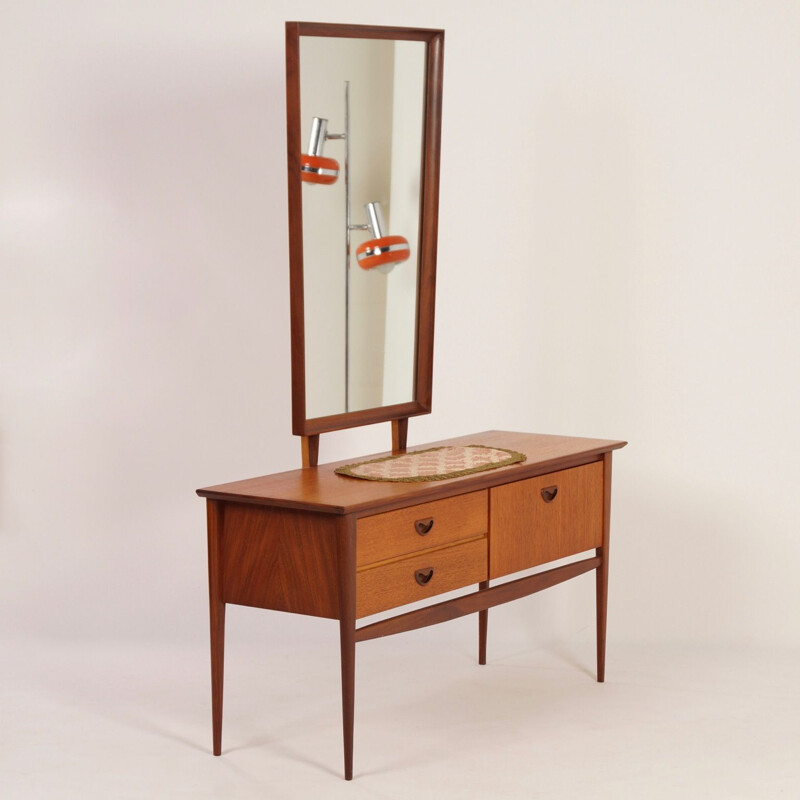 Vintage teak dressing table by Louis van Teeffelen for Wébé