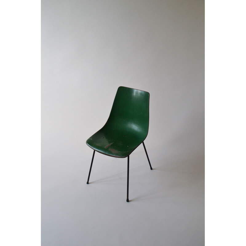 Chaise vintage verte CM131 par Pierre Paulin pour Thonet