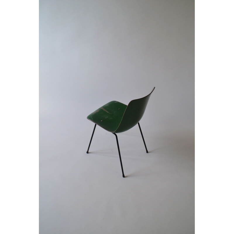 Chaise vintage verte CM131 par Pierre Paulin pour Thonet