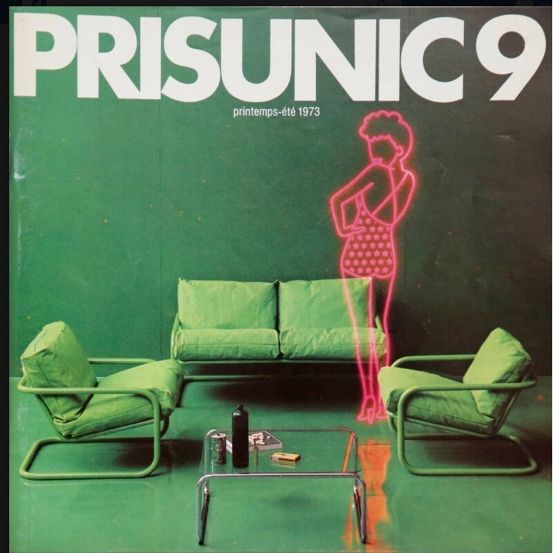 Vintage red armchair Prisunic